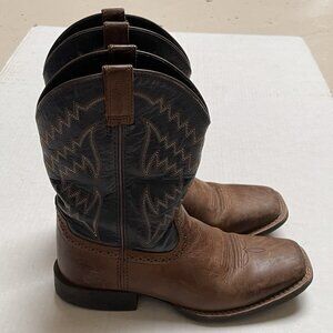 Ariat Tycoon Western Cowboy Boots Kids 4 Stitched Leather Vacation Casual Party